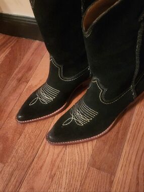 Patricia Nash Bergamo Cowgirl Boots Size 6 / Blk / New